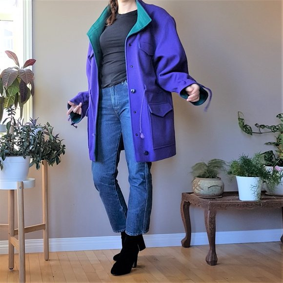 80s 90s Tradition Sears wool blend purple jacket. - Picture 2 of 15